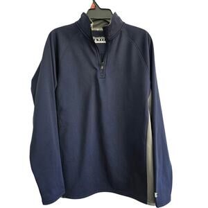 NWOT Champion Mens 1/4 Zip Pullover navy gray size medium